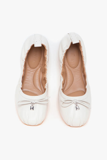 Ballerina H684 in pelle con fiocco - 5