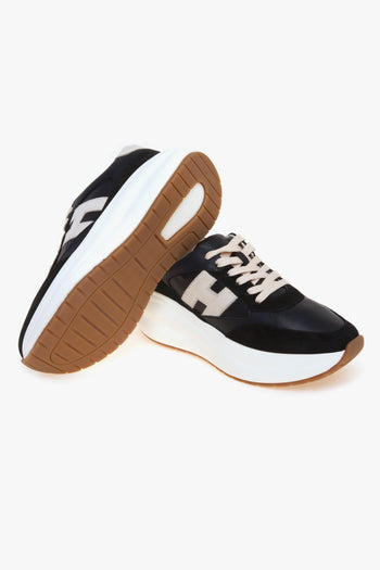 Sneaker Maxi I Active H696 in pelle e camoscio - 4