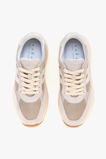 Sneaker Maxi I Active H696 in camoscio, tessuto e pelle - 5