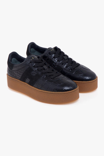 Sneaker Cool Platform in pelle stampa cocco - 2