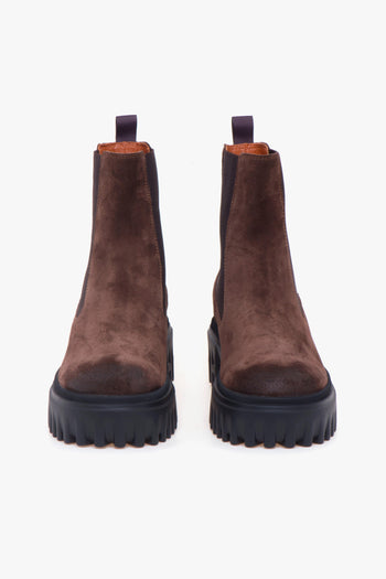 Chelsea boot in camoscio con suola in gomma - 5