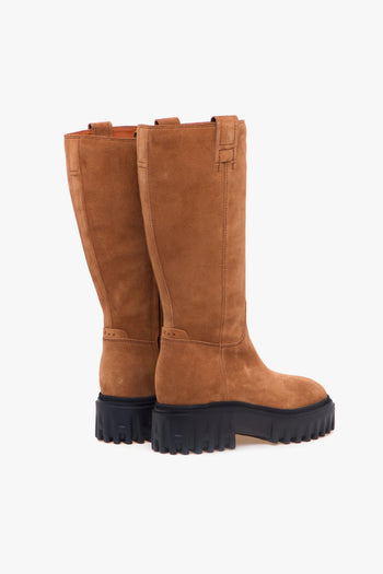 Stivale in camoscio con suola in gomma - 3