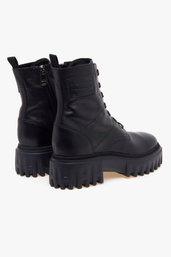 Anfibio in pelle con suola in gomma - 3