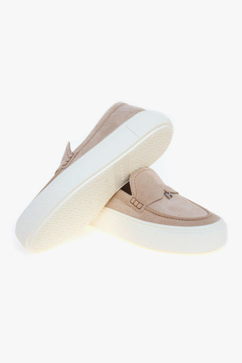 Sneaker stile mocassino in camoscio - 4