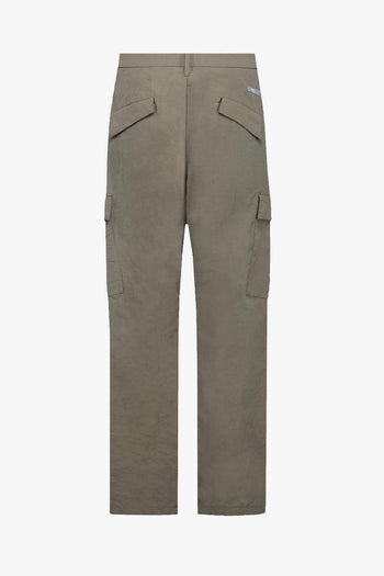 Pantalone cargo in misto lino con tasconi - 2