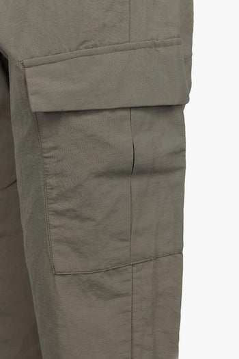 Pantalone cargo in misto lino con tasconi - 3