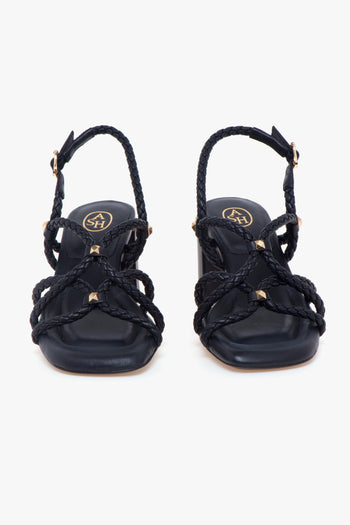 Sandalo Jasmine in pelle intrecciata con tacco 60 mm - 5