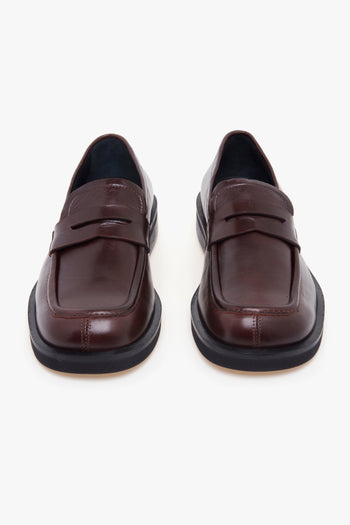 Mocassino Senna in pelle con suola in gomma - 5