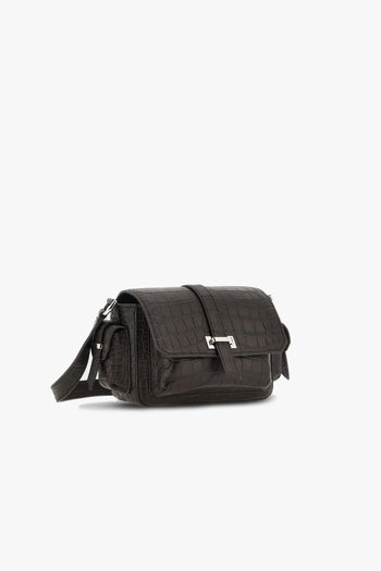 Borsa Flap piccola in pelle stampa cocco - 2