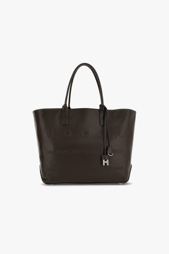 Borsa shopping Script Media in pelle con indirizzo rilievo - 6