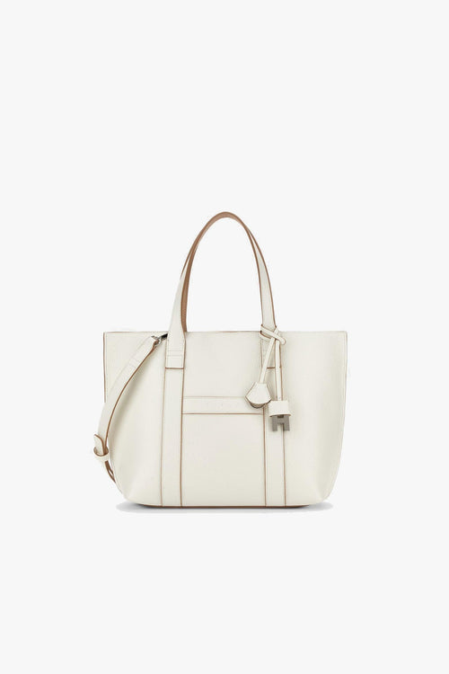 Borsa shopping piccola in pelle martellata