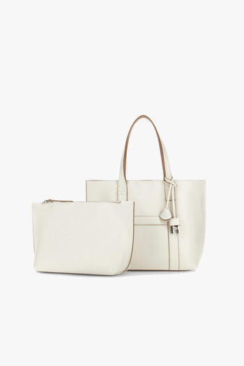 Borsa shopping piccola in pelle martellata - 4