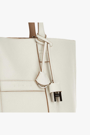 Borsa shopping piccola in pelle martellata - 7