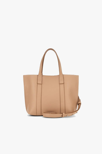 Borsa shopping piccola in pelle martellata - 3