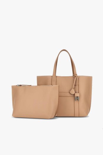 Borsa shopping piccola in pelle martellata - 4