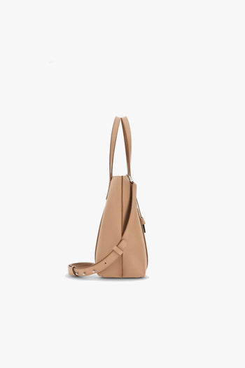 Borsa shopping piccola in pelle martellata - 5
