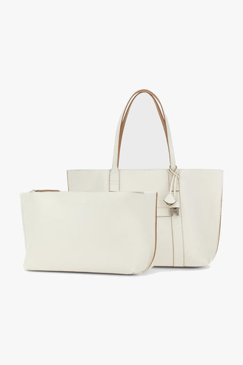 Borsa shopping media in pelle martellata - 4