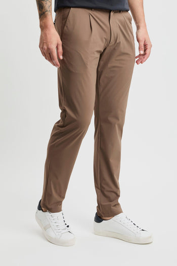 Pantalone con pence in tessuto elasticizzato - 3