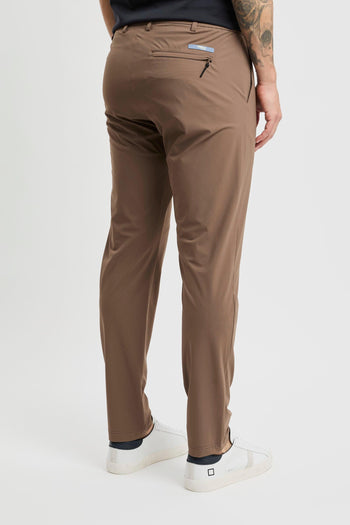 Pantalone con pence in tessuto elasticizzato - 4