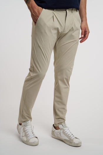 Pantalone con pence in tessuto elasticizzato - 3