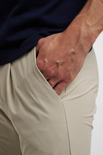 Pantalone con pence in tessuto elasticizzato - 6