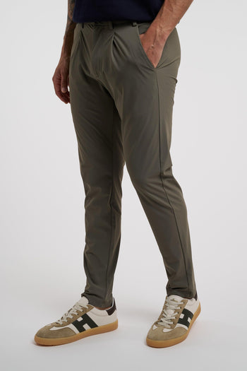 Pantalone con pence in tessuto elasticizzato - 2