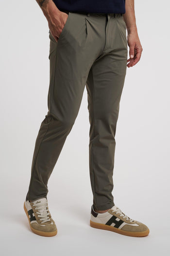 Pantalone con pence in tessuto elasticizzato - 3