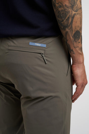 Pantalone con pence in tessuto elasticizzato - 5