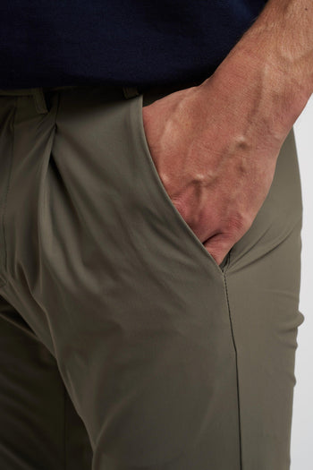 Pantalone con pence in tessuto elasticizzato - 6