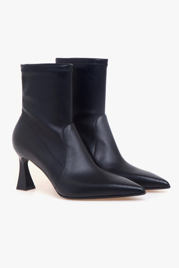 Tronchetto in pelle con gambale stretch e tacco 70 mm - 2