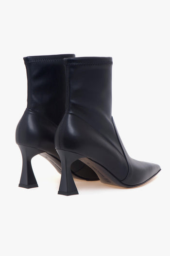 Tronchetto in pelle con gambale stretch e tacco 70 mm - 3