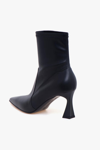 Tronchetto in pelle con gambale stretch e tacco 70 mm - 4