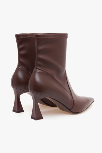 Tronchetto in pelle con gambale stretch e tacco 70 mm - 3