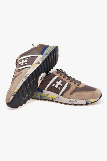 Sneaker Lander in camoscio e tessuto - 4