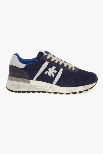 Sneaker Lander in camoscio e tessuto