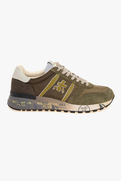Sneaker Lander in camoscio e tessuto degradè
