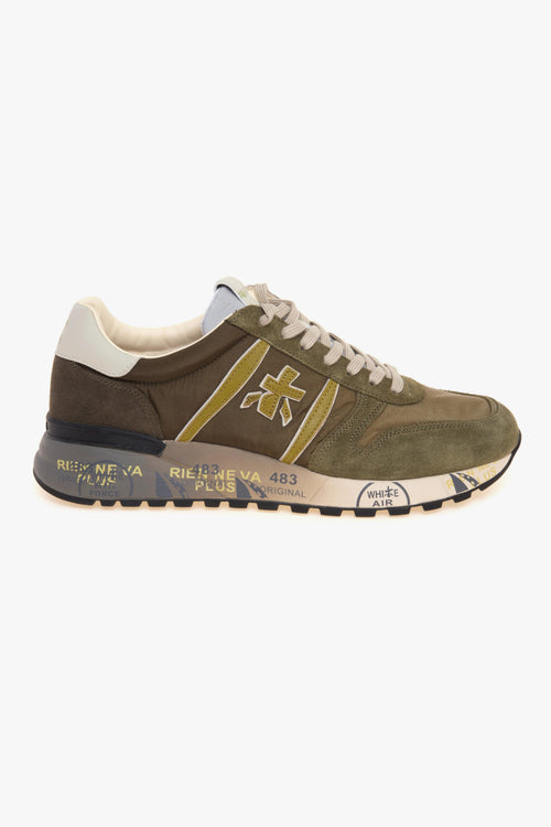 Sneaker Lander in camoscio e tessuto degradè
