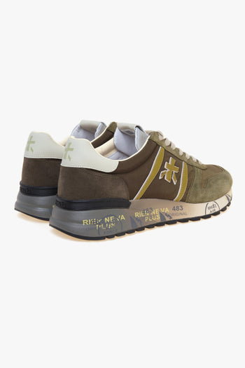 Sneaker Lander in camoscio e tessuto degradè - 3