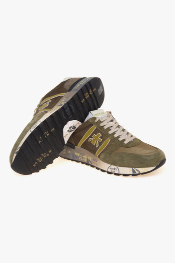 Sneaker Lander in camoscio e tessuto degradè - 4