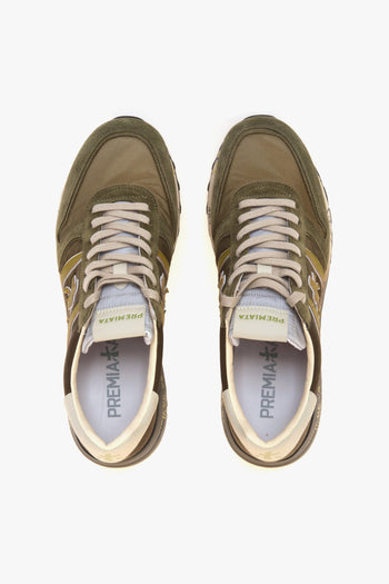 Sneaker Lander in camoscio e tessuto degradè - 5