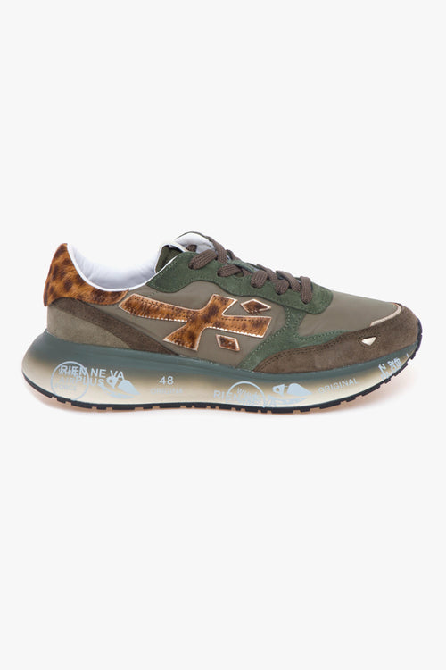 Sneaker Lauryn un pelle e camoscio