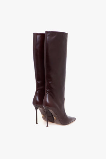 Stivale in pelle con tacco 100 mm - 3