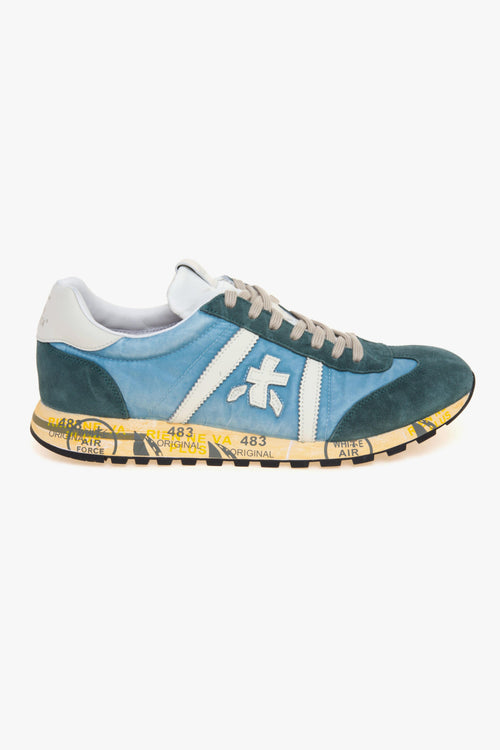 Sneaker Lucy in camoscio e tessuto