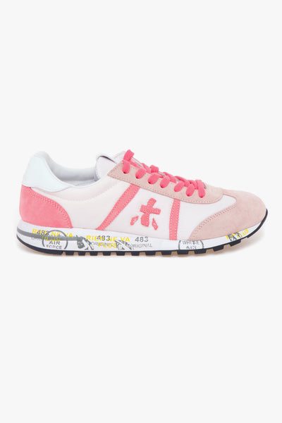 Sneaker Lucy in camoscio e tessuto