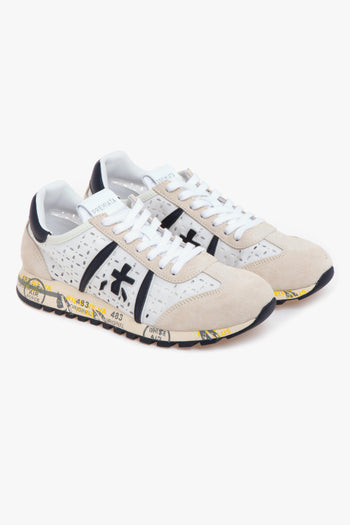 Sneaker Lucy in camoscio e tessuto forato - 2