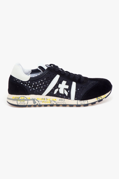 Sneaker Lucy in camoscio e tessuto forato