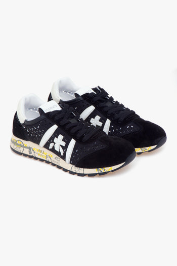 Sneaker Lucy in camoscio e tessuto forato - 2