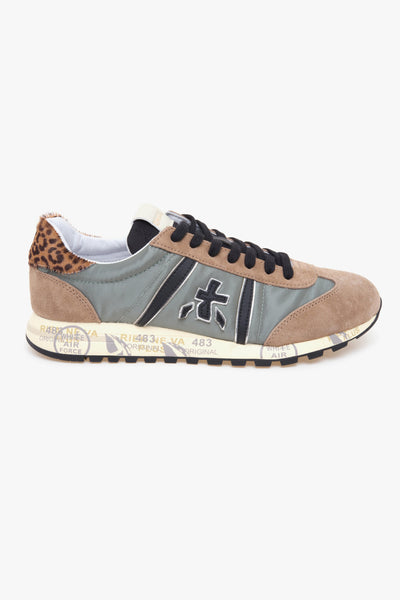 Sneaker Lucy in camoscio e tessuto