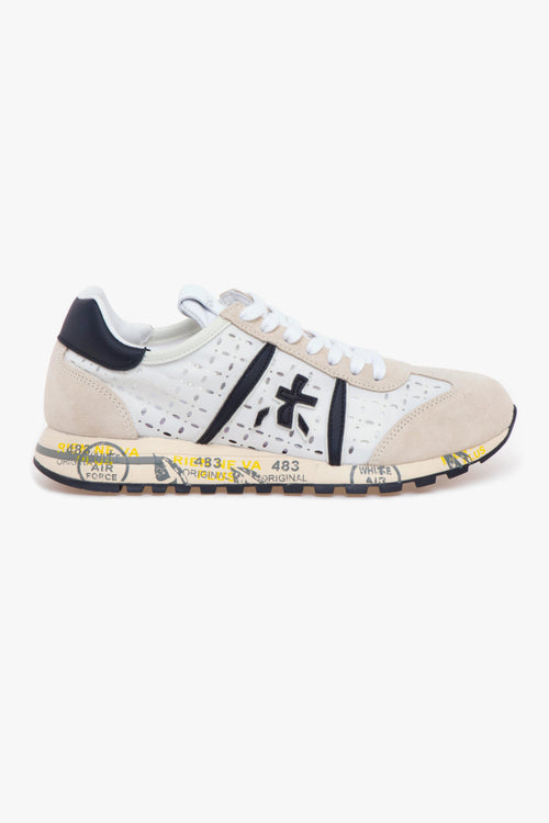 Sneaker Lucy-d in camoscio e tessuto forato