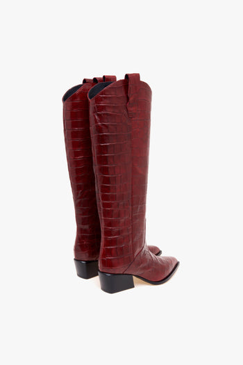 Stivale texano in pelle stampa cocco - 3